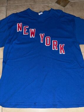 New York Rangers Blue 'New York' Graphic Tee